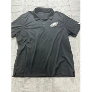 Nike Dri-FIT Polo Shirt Mens XXL Black Philadelphia Eagles NFL Golf
